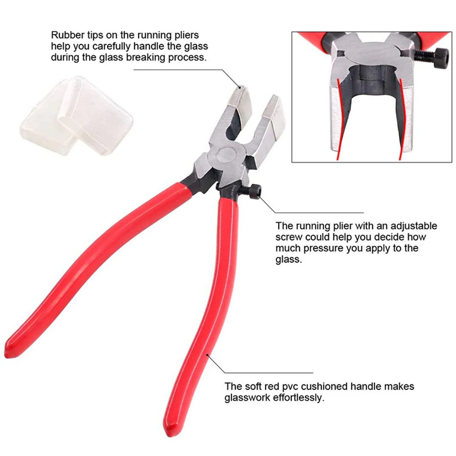 

GTBL Glass & Mosaic Trimmer & Nipper Tile Cutter Pliers With Handle Breaking Cutting Glass Pliers Stained Glass Tools