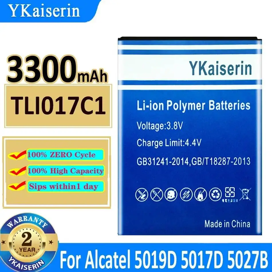 Batería duradera para teléfono móvil Alcatel Onetouch Pixi 3, 4,5 pulgadas, 3300mAh, TLI017C1, 5019D, 5017D, 5017A, 5017X, 5017, 5027B