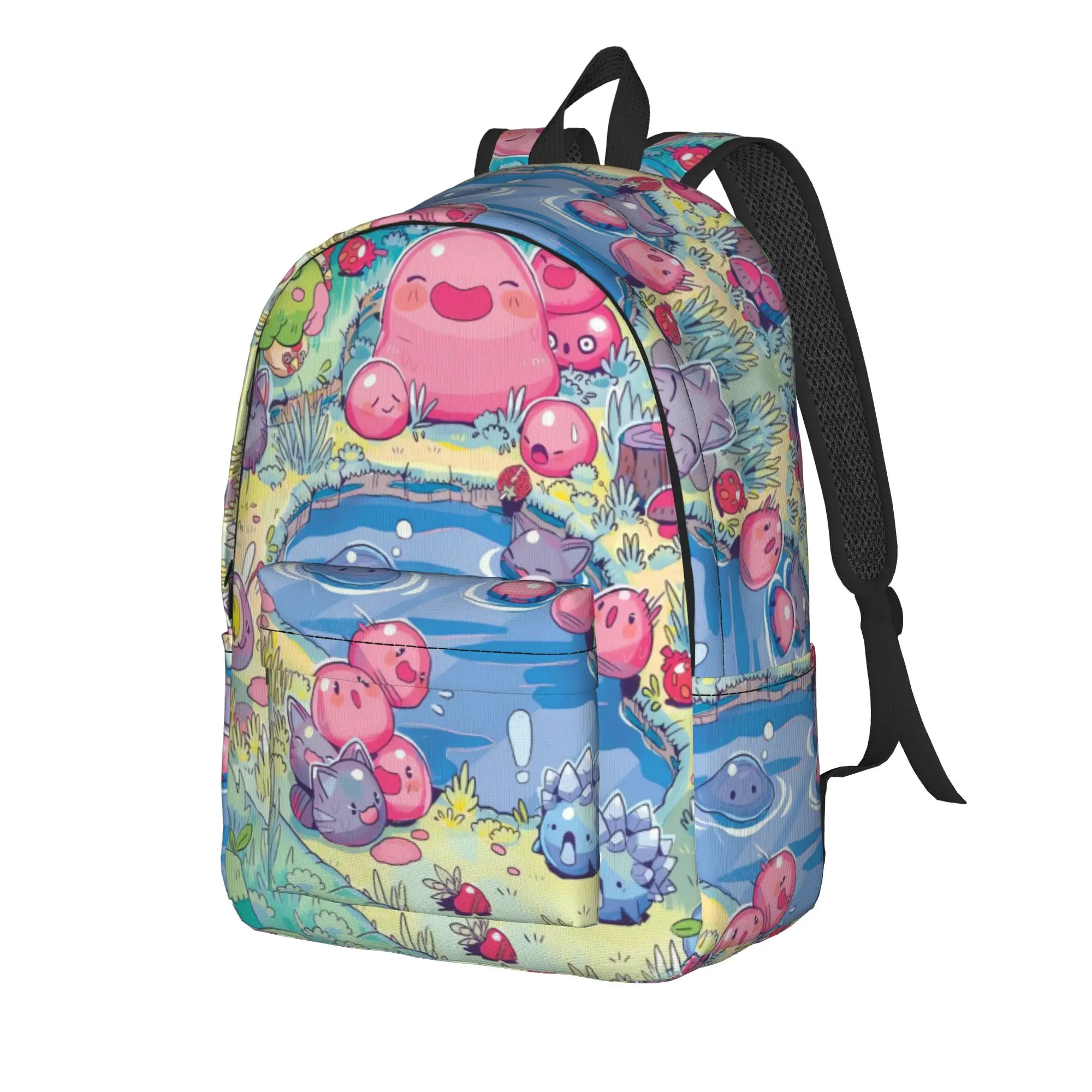 Map Water Slime Rancher Backpack  Cool Backpacks Boy Workout Lightweight School Bags Custom Rucksack