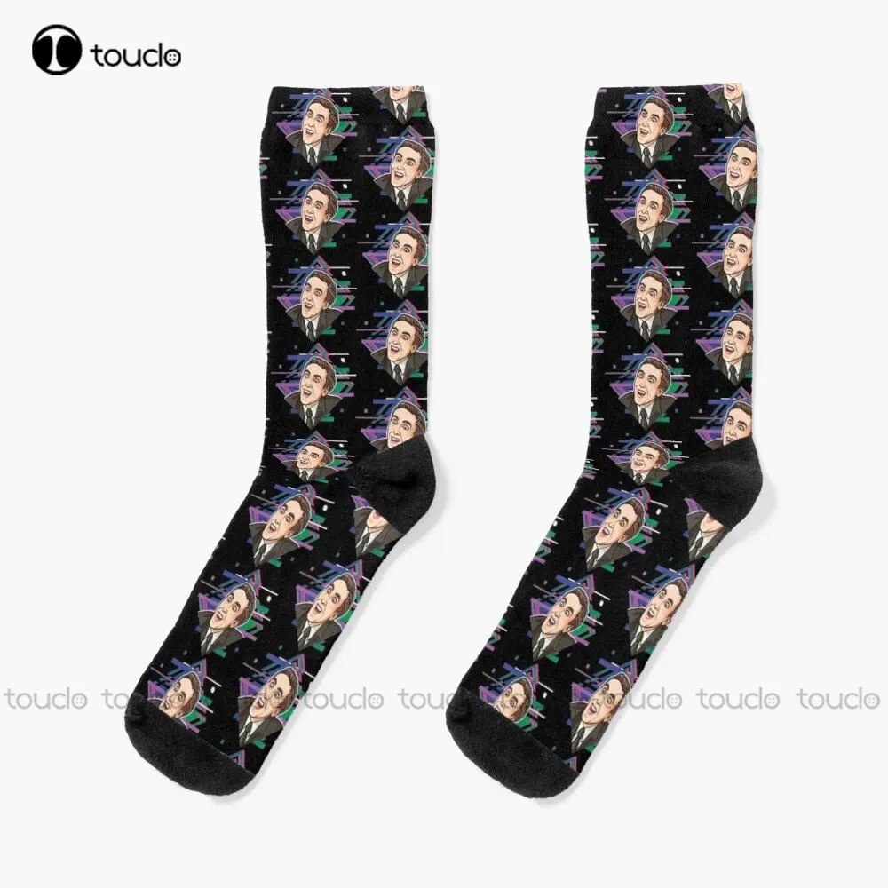 Nicolas Cage Socks Green Baseball Socks Personalized Custom Unisex Adult Teen Youth Socks 360° Digital Printing Streetwear Funny