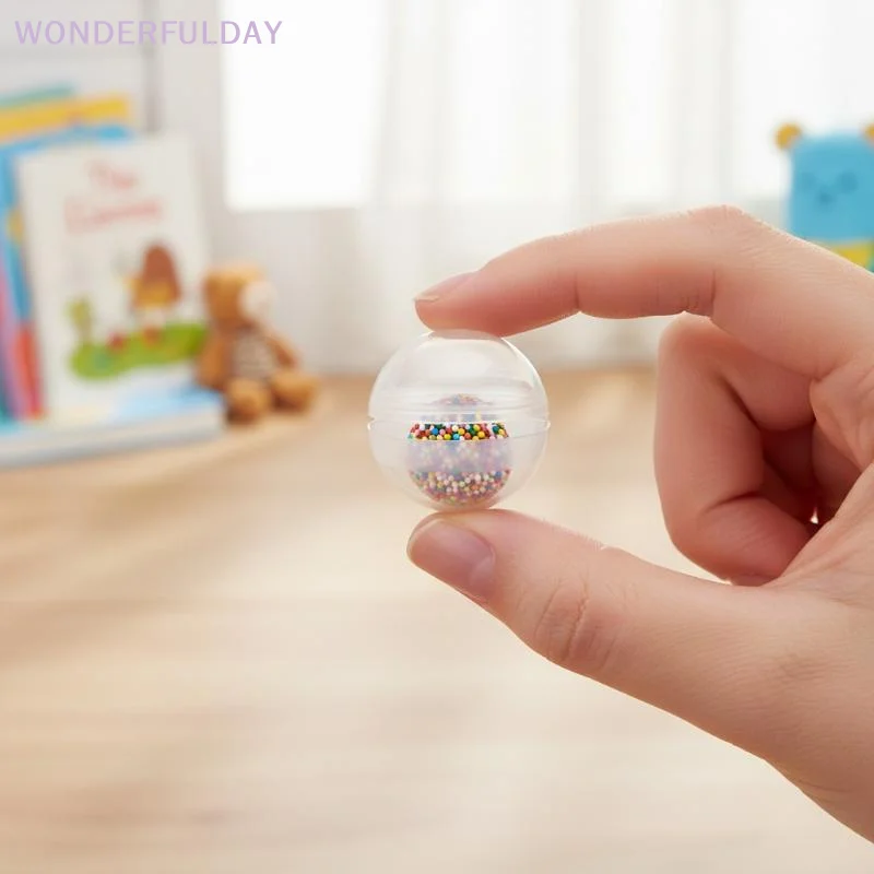 New 50PCS Clear Can Open Transparency Plastic Capsule Toy Surprise Ball Tiny Container Making Things Model