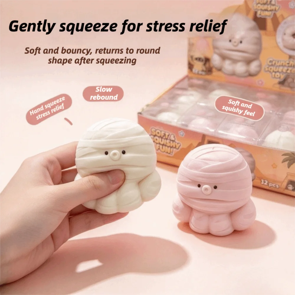 Cute Soft and Moist Mummy Squeezable Toy Pressable Slow-Rebound Slow-Rebound Toy Hidden Super Soft Mummy Squishy Toy For Girls