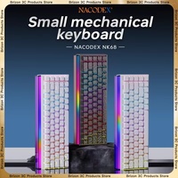AJAZZ NK68 Mechanical Colorful Gaming Keyboard Controller Wired Office Computer E-Sports High Performance 68 Keys RGB Gift