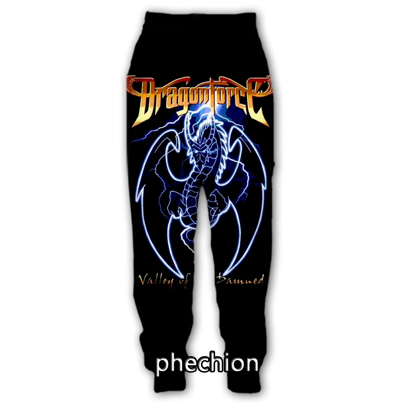 

phechion New Men/Women Dragonforce Band 3D Printed Casual Pants Fashion Streetwear Men Loose Sporting Long Trousers F322