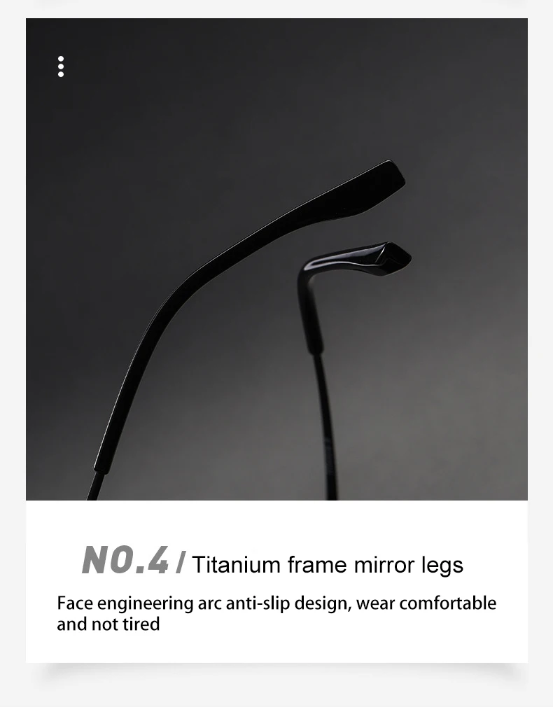 VICKY Large Frame Aluminum Frame Titanium Business Anti-Blue Light Reading Glasses Men Ladies Customizable Prescription ZY-20239