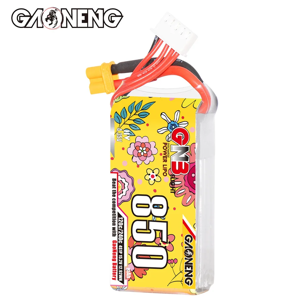 Verbesserte gnb 4s 15,2 v 850mah lipo batterie für fpv renn drohne rc quadcopter hubschrauber teile mit xt30 15,2 v batterie – Detail 4
