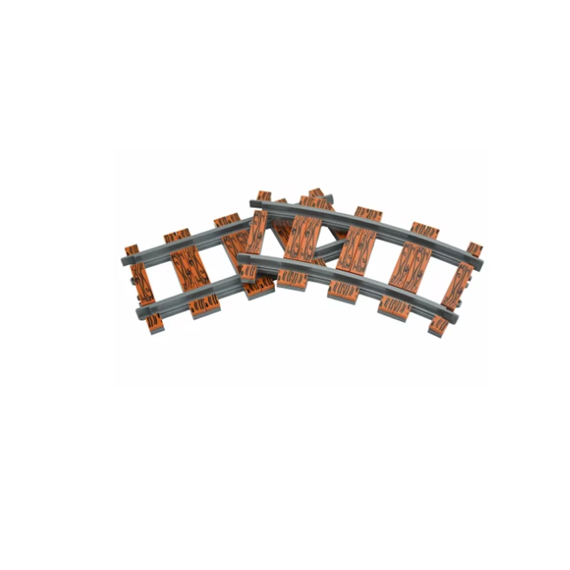 Compatible 3024 2431 Wood Texture Smooth 1X1 1X4 Smooth Bricks For Trains Track Rail Decorate Straight Curved Construction Toys