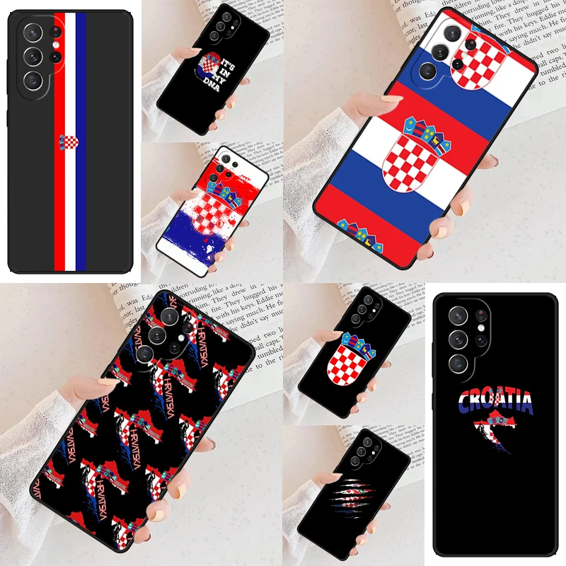 

Чехол для телефона с гербом Хорватии для Samsung Galaxy S24 S25 S23 S22 S21 Note 10 20 Pro S20 Plus FE Ultra lite Cover