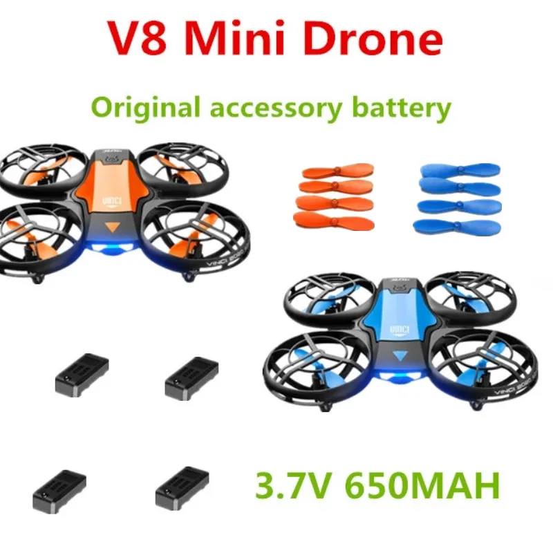 V8 Mini Drone batteria di ricambio 3.7V 650 mAh batteria volo 10 minuti 4D-V8 elica Maple Leaf uso per batteria Drone 4D-V8