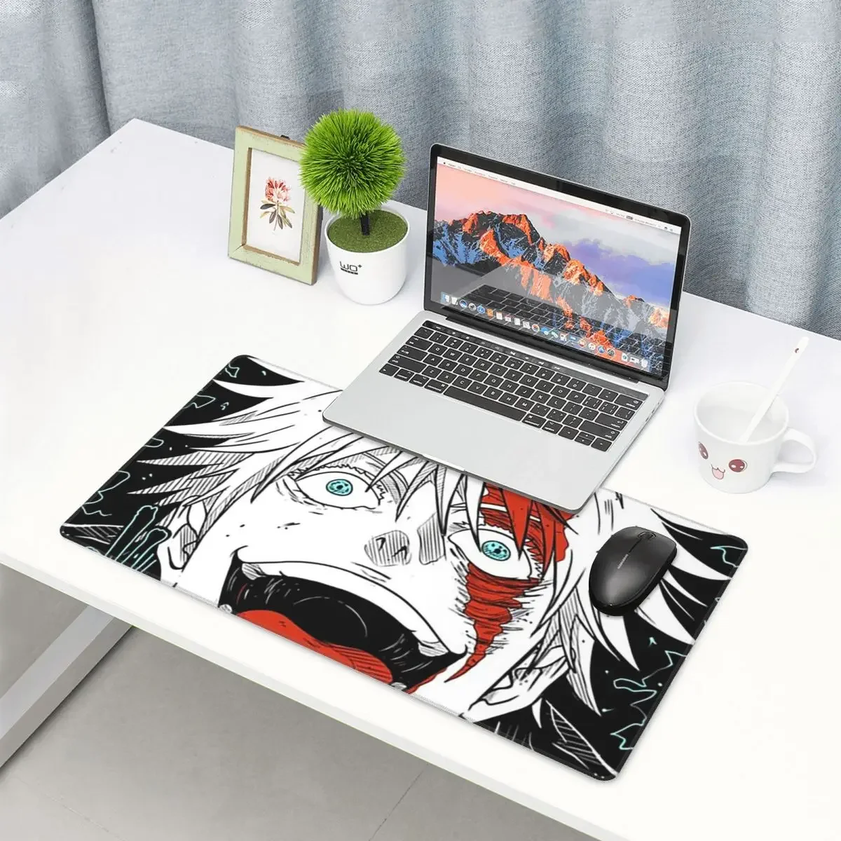 Large Mouse Pad JJK Anime Gojo Satoru Jujutsu Kaisen Gamer PC Laptop Mats Keyboard Computer Gaming Office Accessories Desk Mat