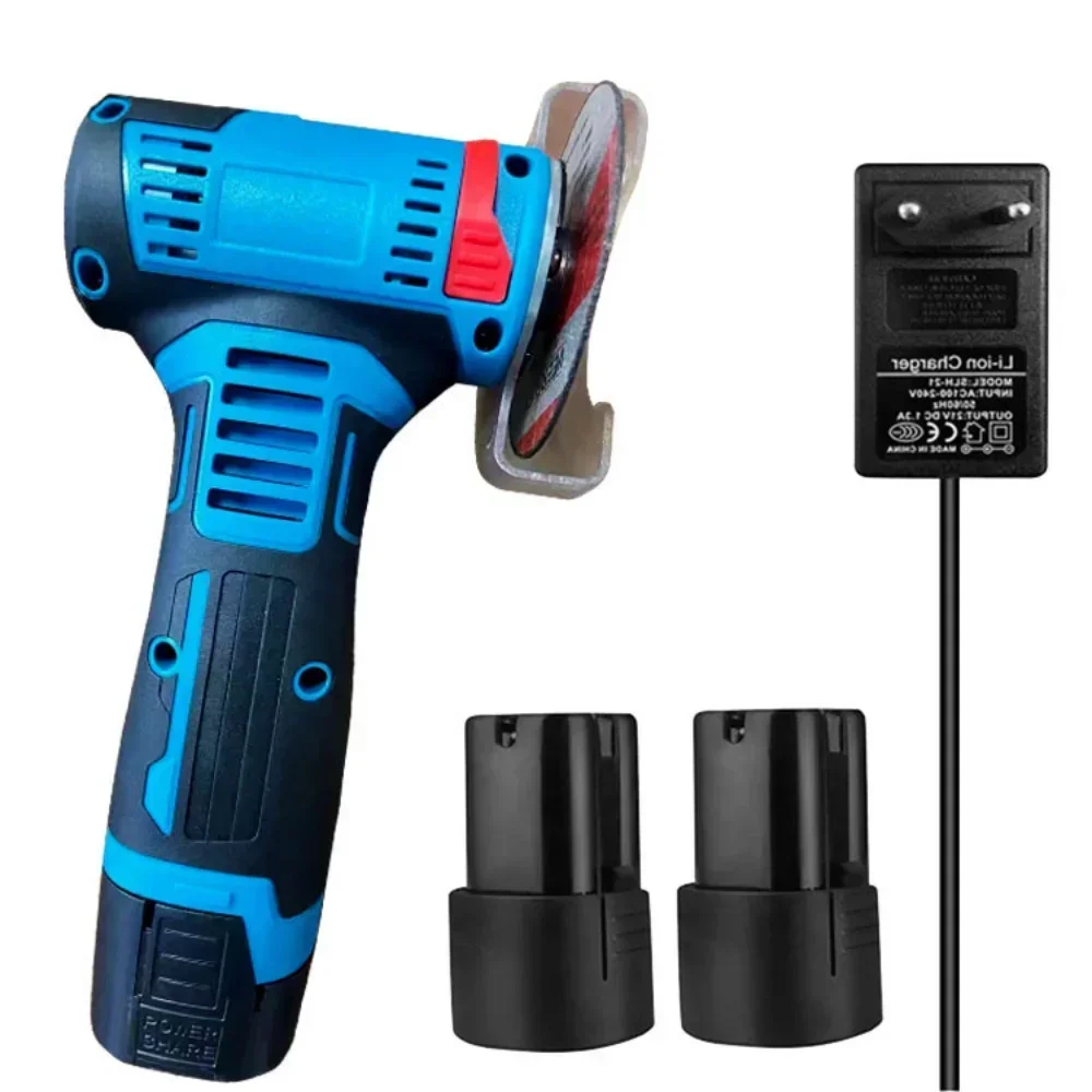 18V 3/4 Inch Lithium Electric Angle Grinder Cordless Polishing Machine Mini Diamond Cutting Machine with Rechargeable Battery