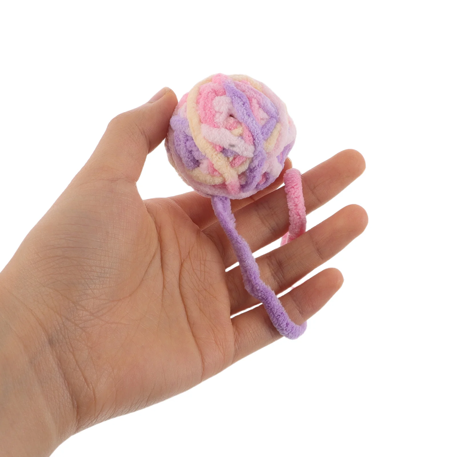 

20pcs Cat Balls Interactive Chirping Wool Yarn Sound Boredom Relief For Indoor Cats Kitten Chew Soft Pompom Sensory Stimulation