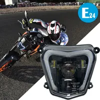 E-24 Motorcycle LED Headlight Assembly Dirt Bike Hi-Low Beam DRL Headlamp For KTM duke 690 2012-2019 690R 2013-2017 Plug&Play