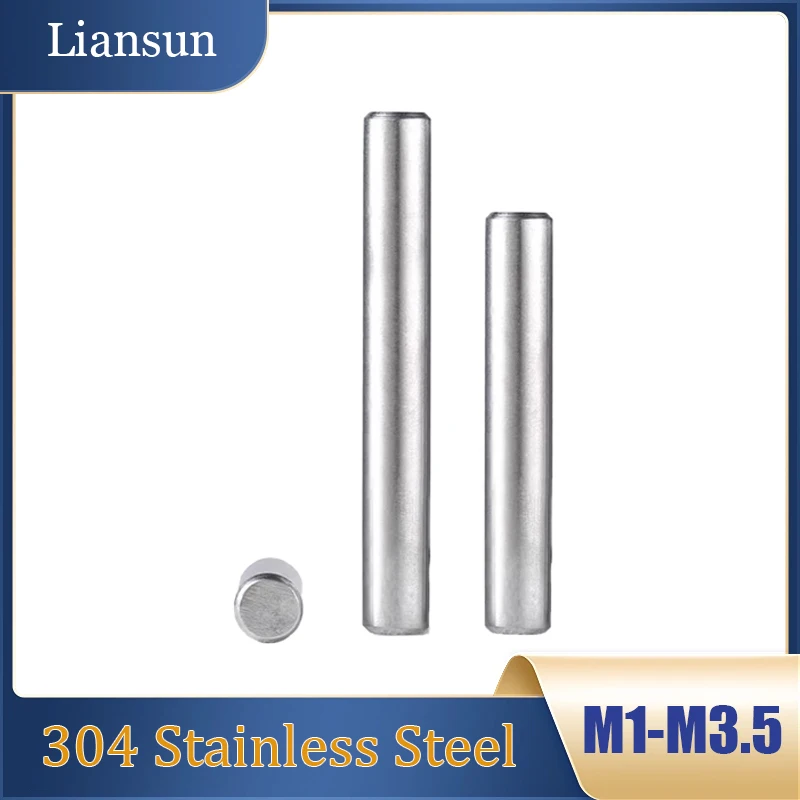 

304 Stainless Steel Solid Dowel Pins – M1-M3.5 Cylinder Locating & Fastening Pins for Machinery