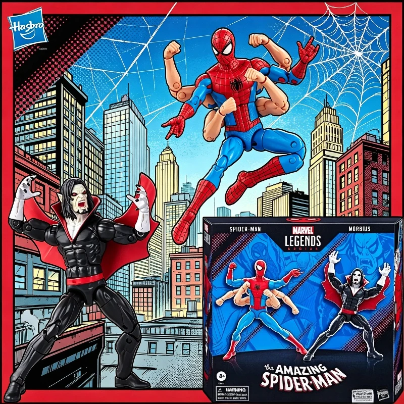 

В НАЛИЧИИ: 6-дюймовая фигурка Hasbro Marvel Legends Series Spider-Man vs Morbius, оригинальная коллекционная модель, украшение, подарок