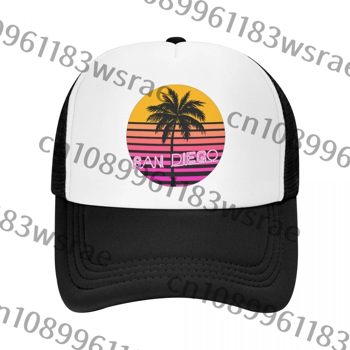 San Diego California Beach Design A Baseball Caps Trucker Hats