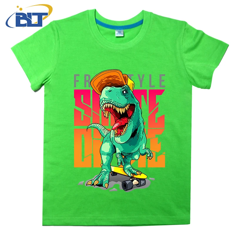 Freestyle Skate or Die printed kids T-shirt, summer cotton short-sleeved casual top, suitable for both boys and girls