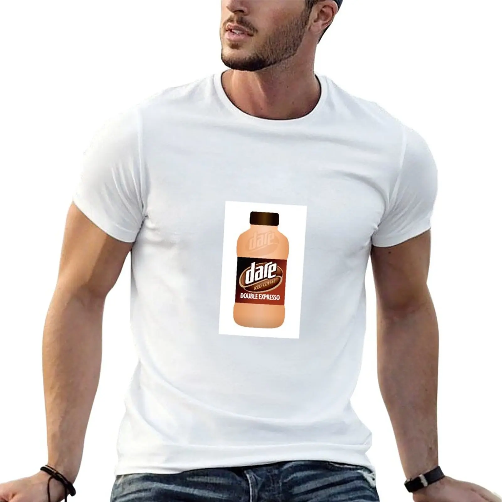 T-shirt imprimé dare ice coffee, T-shirt simple et festif