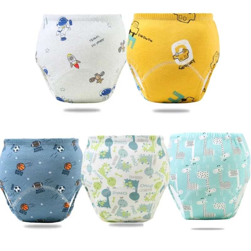 30PC Waterproof Cloth Diapers Reusable Toolder Nappies Diaper Baby Underwear Baby Cotton Training Pants Panties