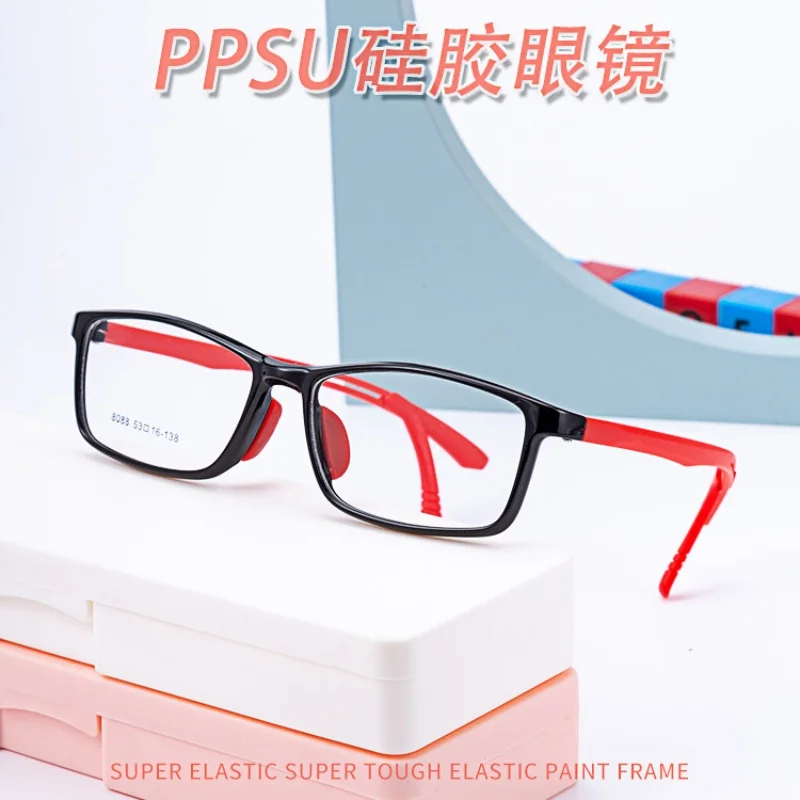 

TGCYEYO Multi Colored Silicone Comfortable Children's Optical Frame Ultra Soft And Tough Eyeglasses Adjustable Ear Hook