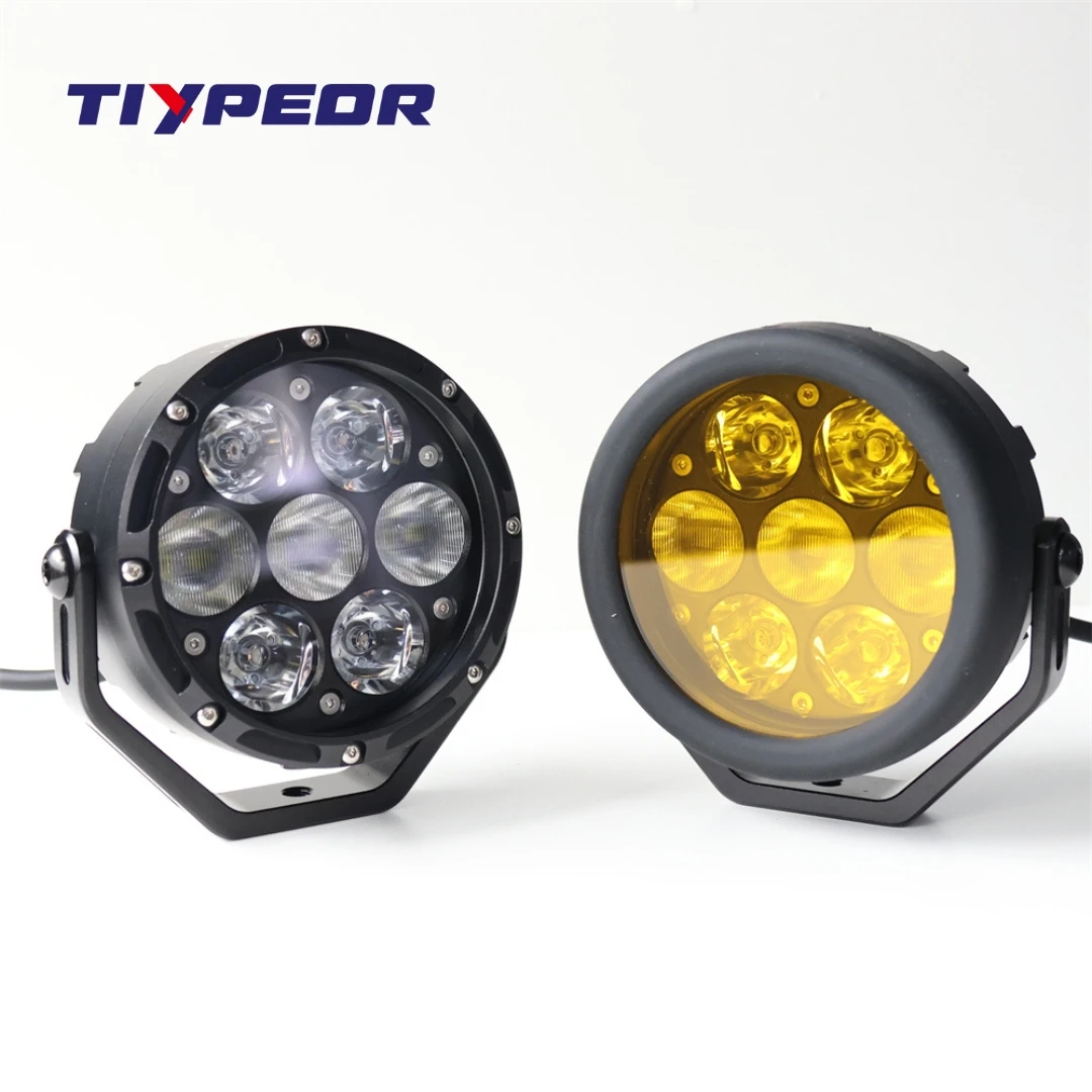 

TIYPEOR светодиодный прожектор высокой мощности для мотоцикла, супер яркая вспомогательная фара для ATV UTV, внедорожная противотуманная фара, Лидер продаж