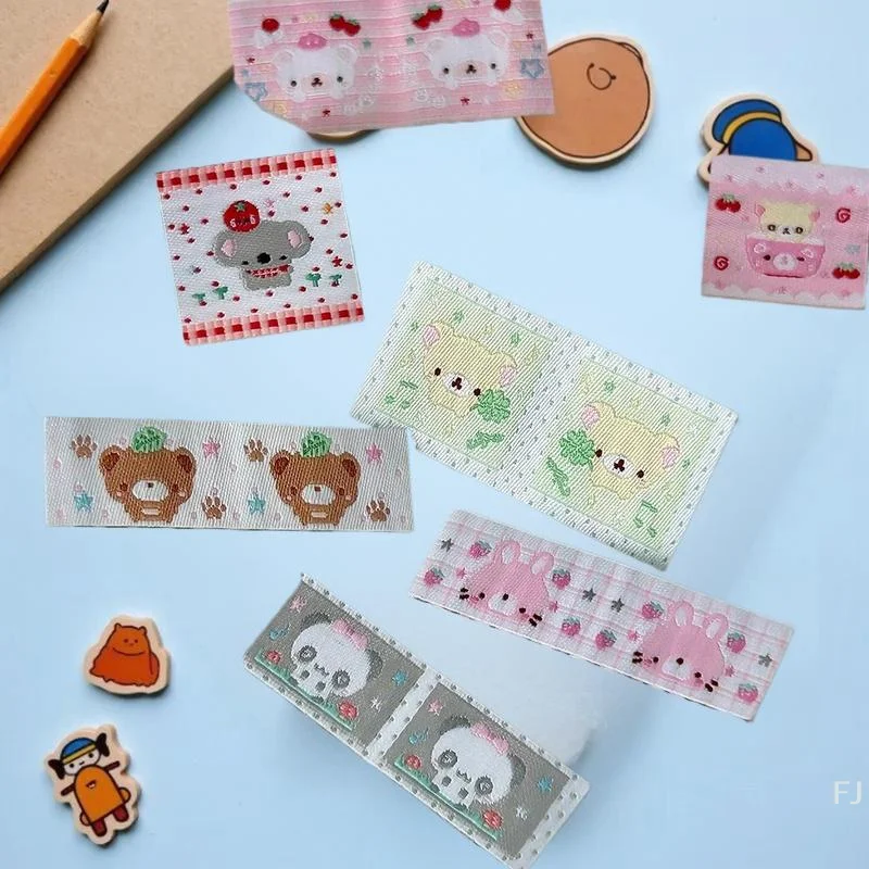 

[YU]Cute Label Index Sticker Embroidery Self Adhesive DIY Sticker Material Pack Label Diary Album Decorative Stationery Stickers