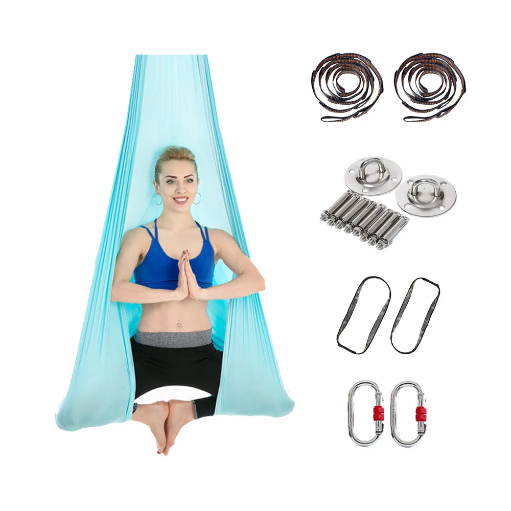 Эластичный воздушный гамак для йоги, веревка для йоги, гамак, тканевый веревочный гамак, хороший узел, 4-метровый полный комплект с веревкой, гамак с фиксированным диском Эластичный воздушный гамак для йоги, веревка для йоги, гамак, тканевый веревочный гамак, хороший узел, 4-метровый полный комплект с веревкой, гамак с фиксированным диском
