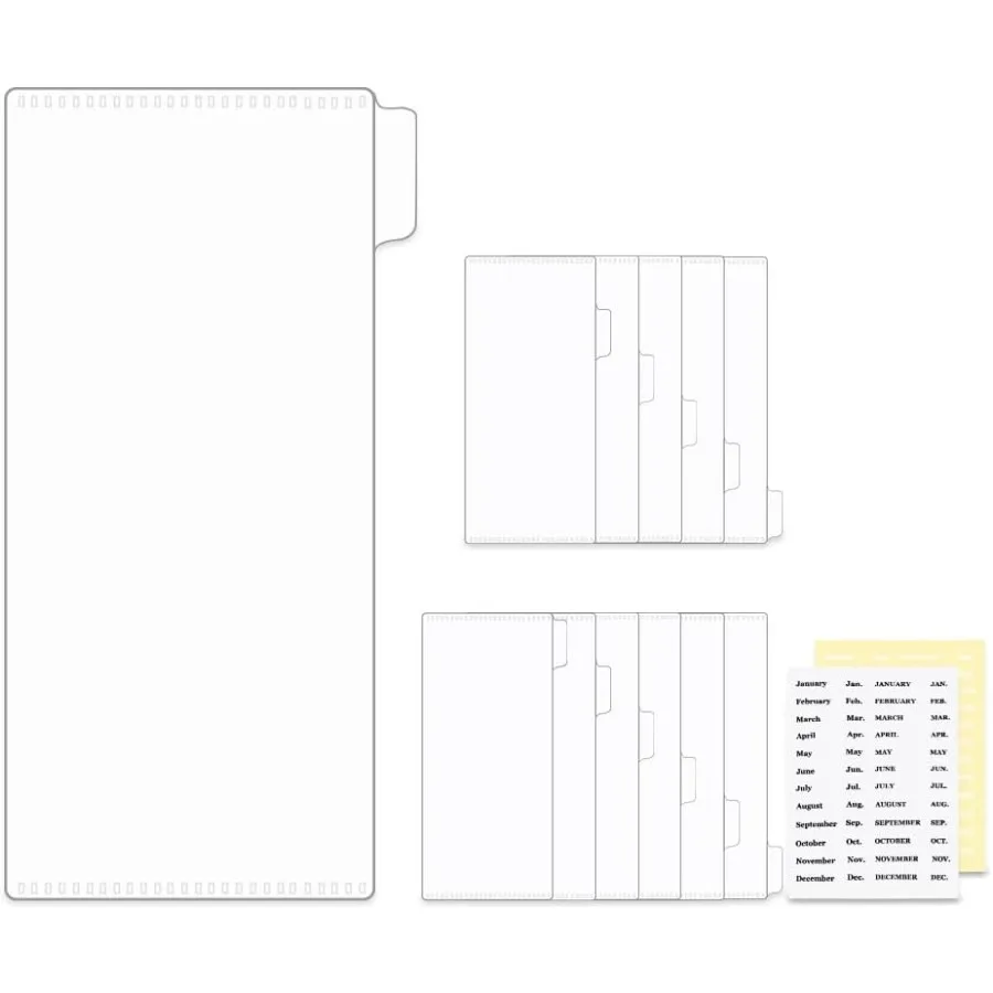 

2 Set Cash Divider with Pockets Frosted Cash Envelopes Cash Pockets NoHoles Zipless Binder Pockets with Tabs Sticke for Money H