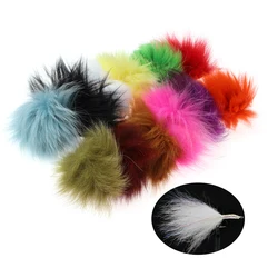 12 Colors Fly Tying Dyed Arctic Fox Tail Hair for Salmon Steelhead Flies Tube Fly Jig Streamer Fly Fishing Tying Fur Material