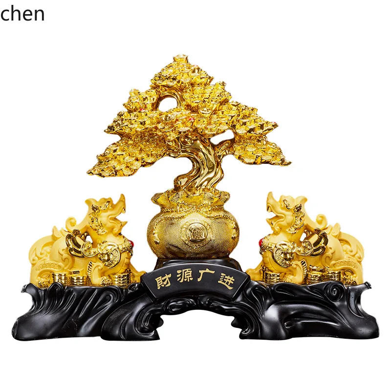 BJ-20 Living Room Wealth Prosperity Lucky Tree Ornament High-end Gold Blessing Grand Opening Housewarming Gold Gift