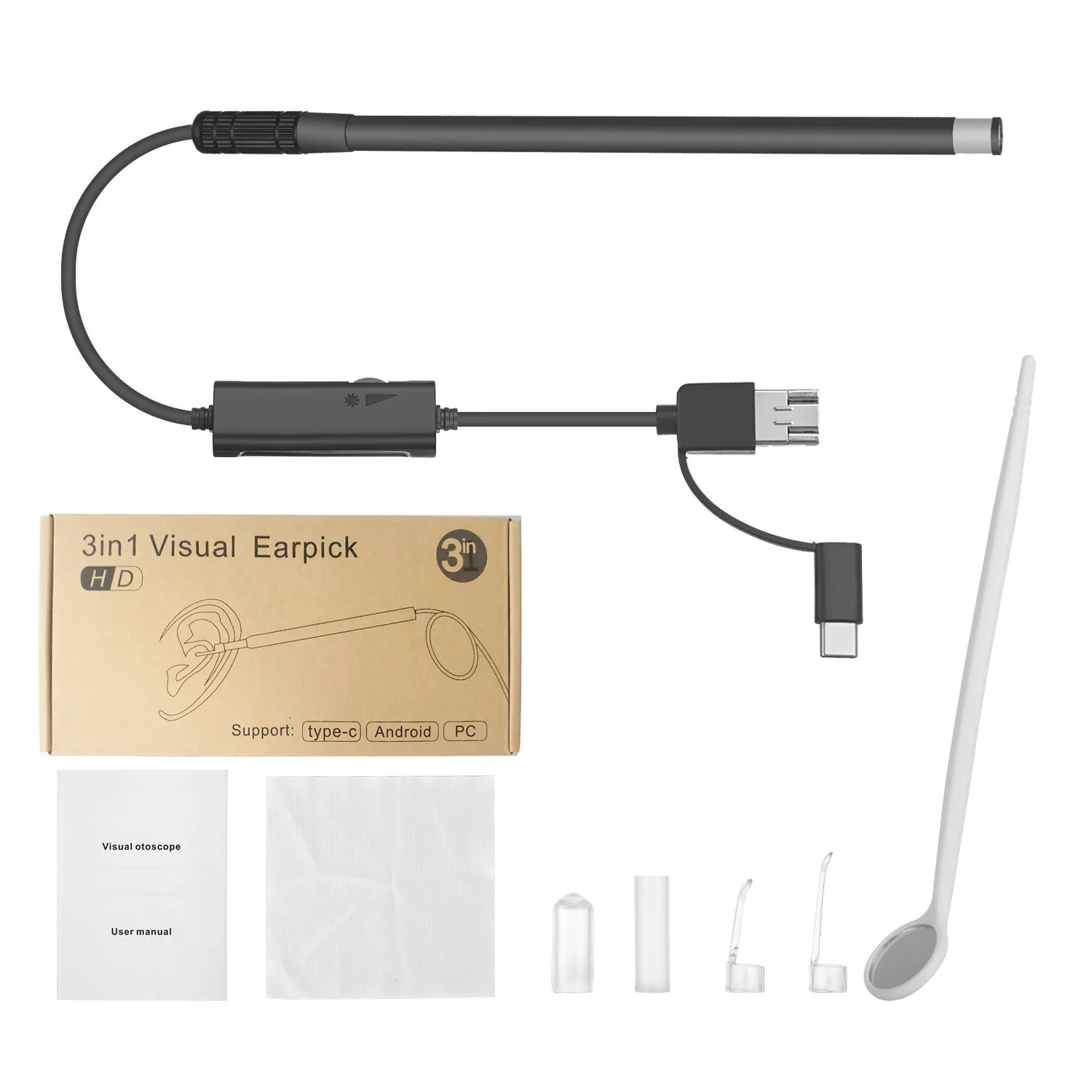 5.5mm Wired Endoscope Camera For Vagina Cervical Inspetion USB/Type-C 3 IN 1 USB Cam IP67 Waterproof 6 Adjustable LEDs view 6