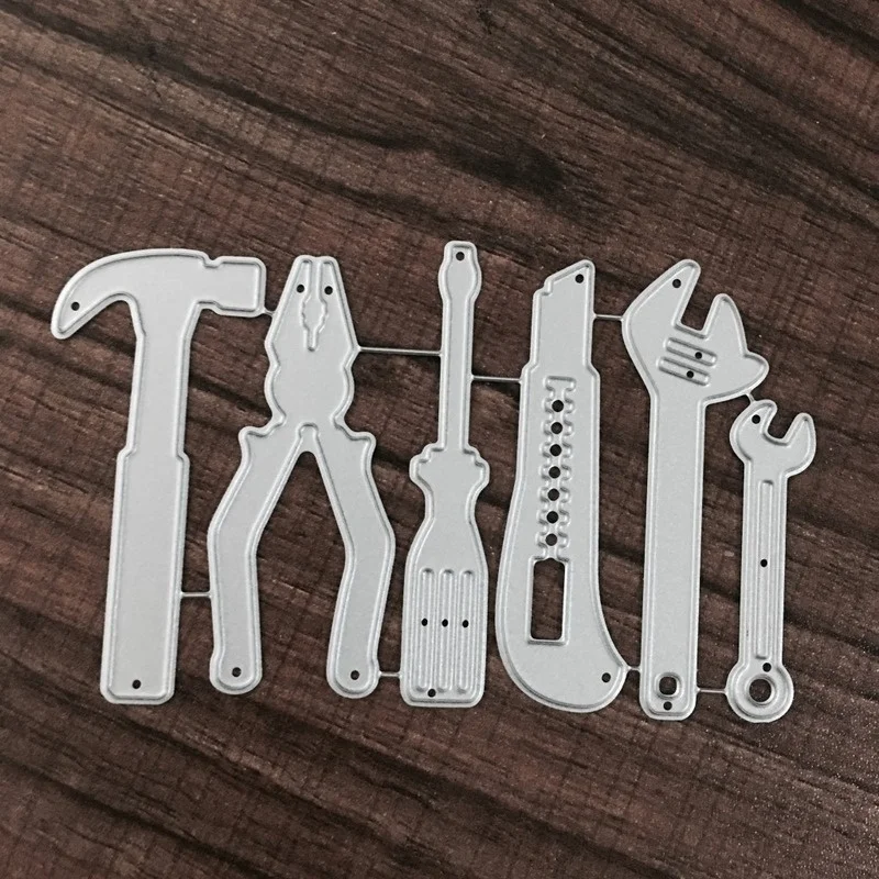 Wrench Hammer Screwdriver Tools Metal Cutting Dies Scrapbooking Carbon Craft Cut Die Photo Cutting Dies New 2023
