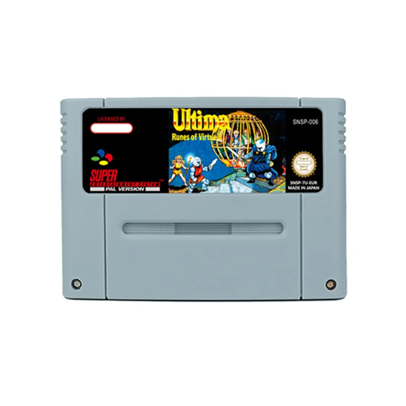 Ultima - Runes of Virtue II  RPG  Game for SNES 16 Bit Retro Cart Children Gift