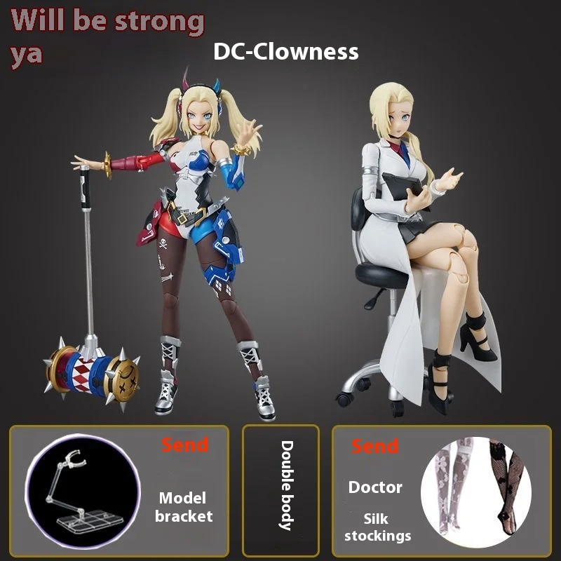 In Stock Of Soul Lady Little Ugly Girl Harley Quinn Dc Little Ugly Girl 1/10 Assembled Movable Model With Dual Element Body Toys