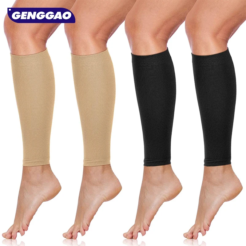 1 Pair 30-40mmhg Calf Compression Sleeve, Leg Compression Socks Strong Calf Support for Men Women, Best for Calf Pain Relief