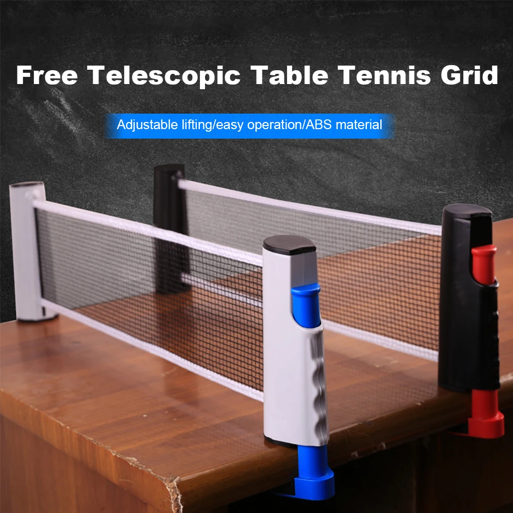 Anywhere Retractable Net Rack Portable Telescopic Table Tennis Grid with Clamp Table Tennis Net Cover Home Exercise Accessories