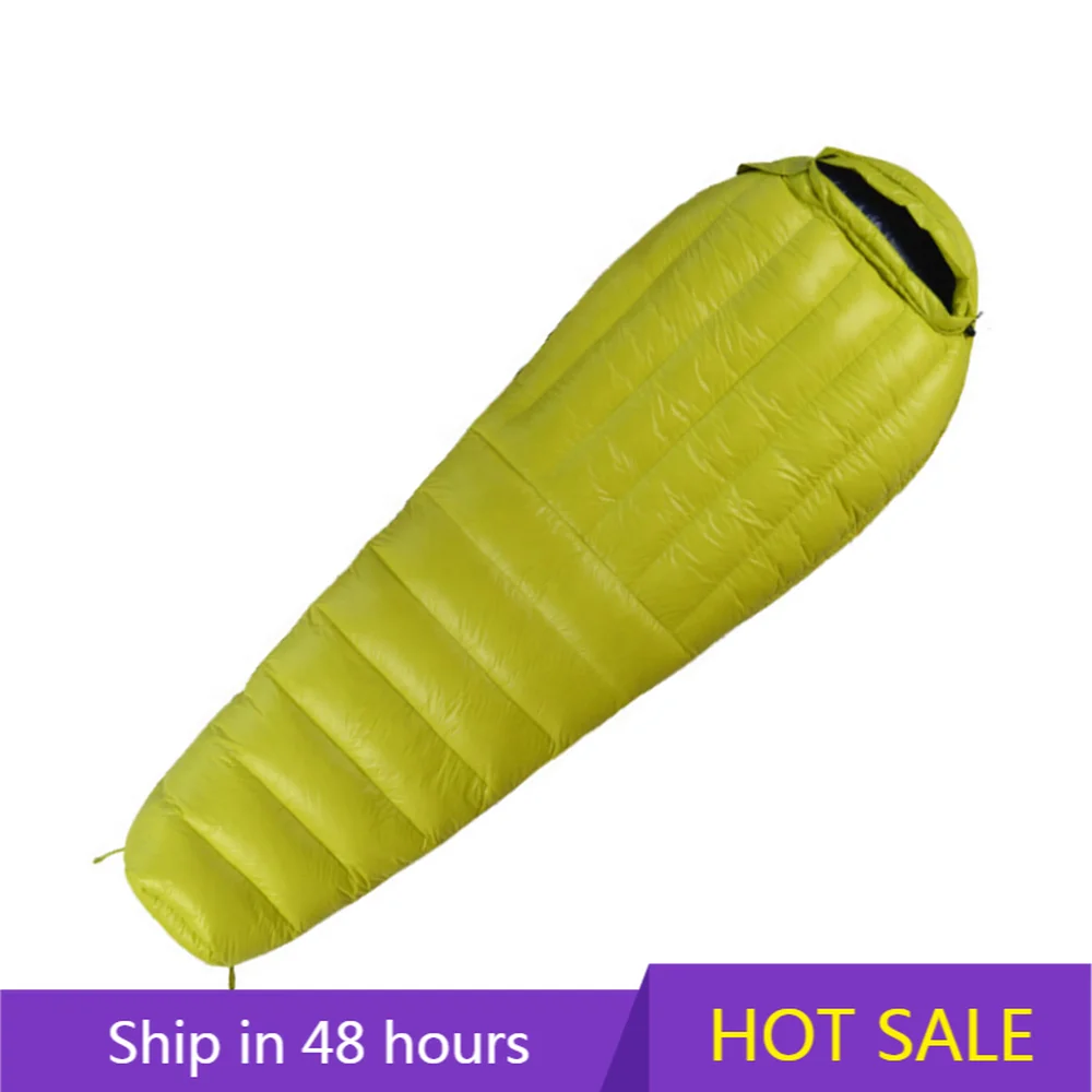 

YTYIN Outdoor High Quality Camping Envelope Mummy Duck Down Sleeping Bag for Travelling Hiking Low Temperature