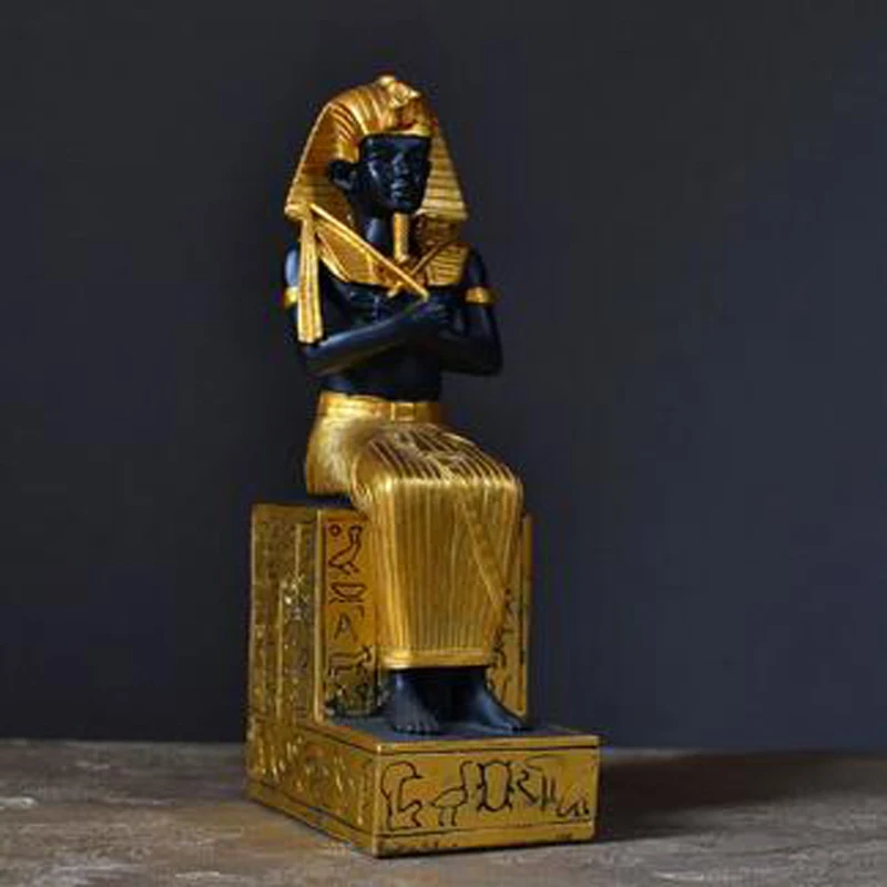 Egyptian Pharaoh Pyramid Statue Mummy God Sculpture Ancient Egypt Figure Figurines Resin Craft Home Decor Accessories Souvenirs