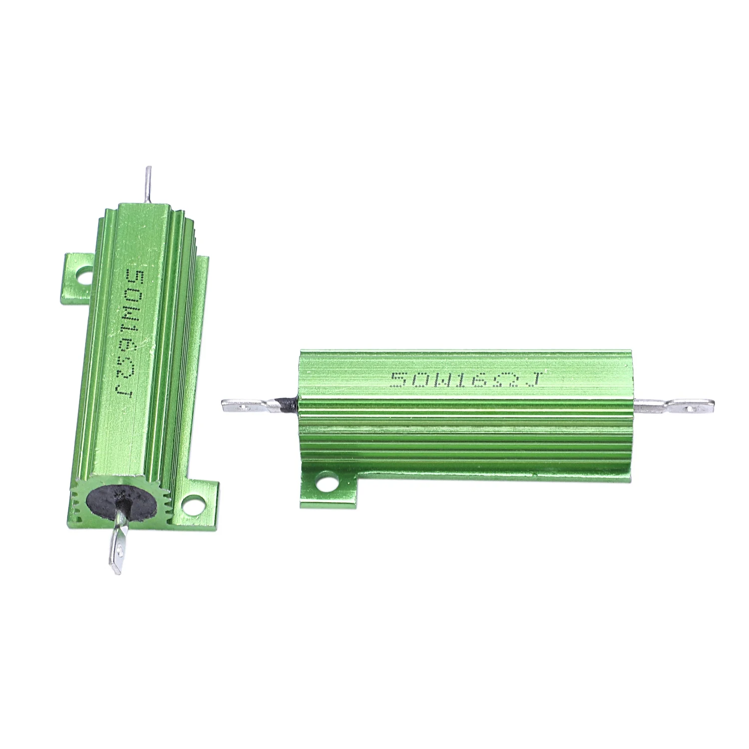 SWXF 2 Pcs Chassis Mount Green Wirewound Aluminium Housed Resistor 50W 16 Ohm