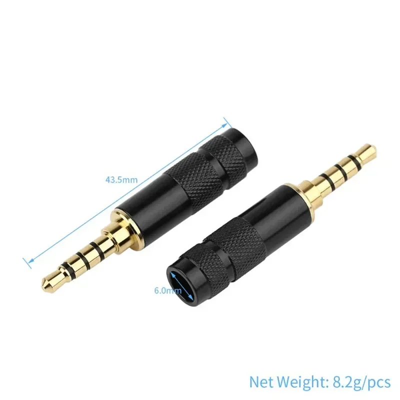 3.5mm łącze typu Jack 4 polak wtyk Audio mężczyzna słuchawki Conector Terminal głośnikowy lutowania DIY słuchawki hi-fi Upgrade Cable