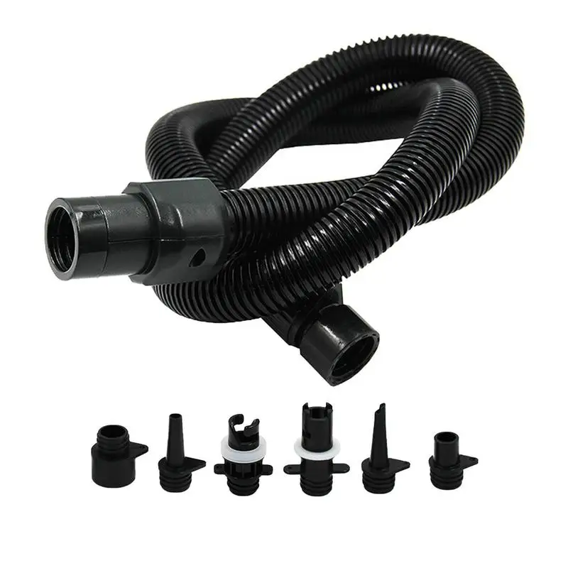 Inflatable Pump Extension Tube Inflatable Pump Air Hose Kit SUPs Inflation Tube With 6 Nozzles For Water Sports Pool Kayak Raft