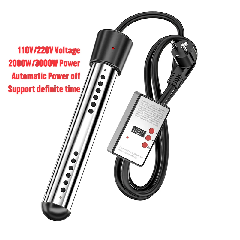 110V 220V Electric Heater Boiler Water Heating Element Immersion Suspension Water Heater Bathroom Swimming Pool US/EU/UK/AU Plug