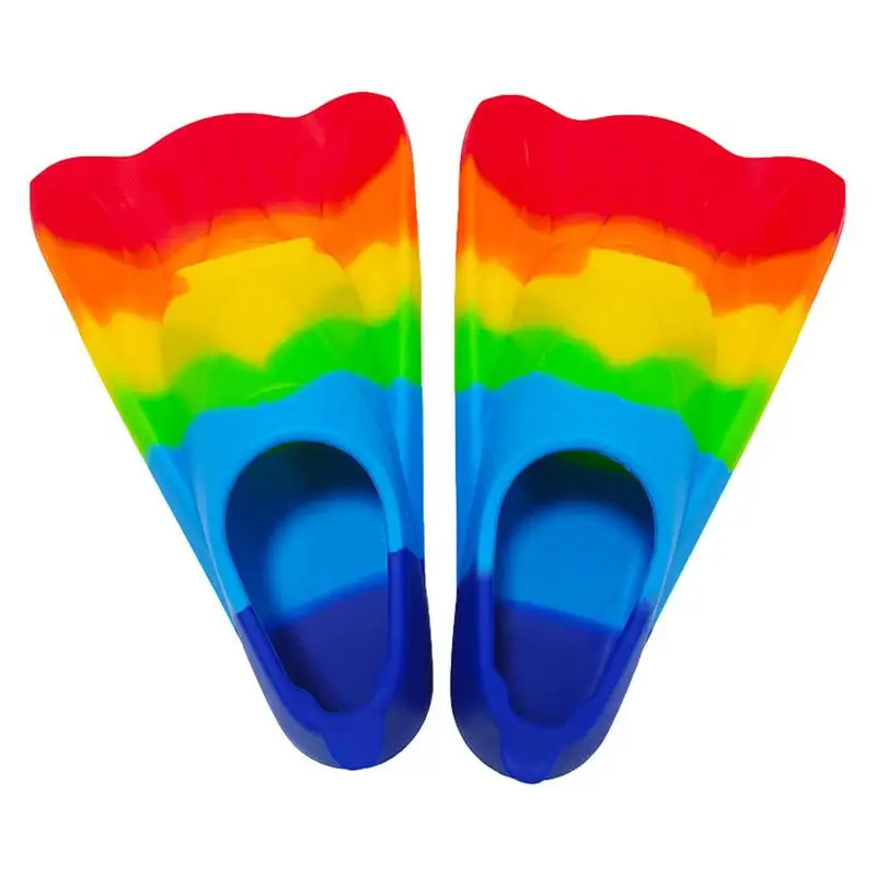 Professional Training Silicone Swimming Fins For Children Adults Colorful Frog Shoes Duck Feet For Diving