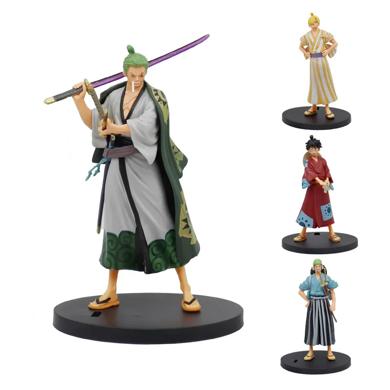 Novo Brinquedo de Figura de Anime One Piece, Modelo de Batalha Fire Fist Luffy Ace Sanji, Bonecos de PVC, Figura de Ação Sabo, Brinquedos Zoro Ghost Three-Knife