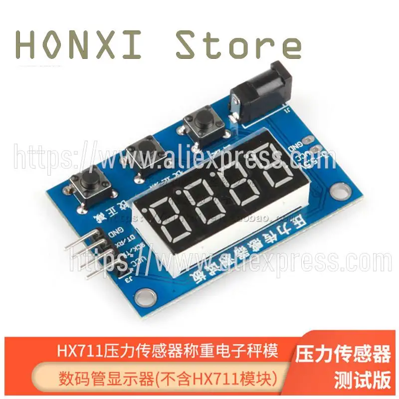 Sensor de presión piezas HX711, módulo electrónico de pesaje en pantalla de tubo digital, no incluye módulo HX711, 1 unidad