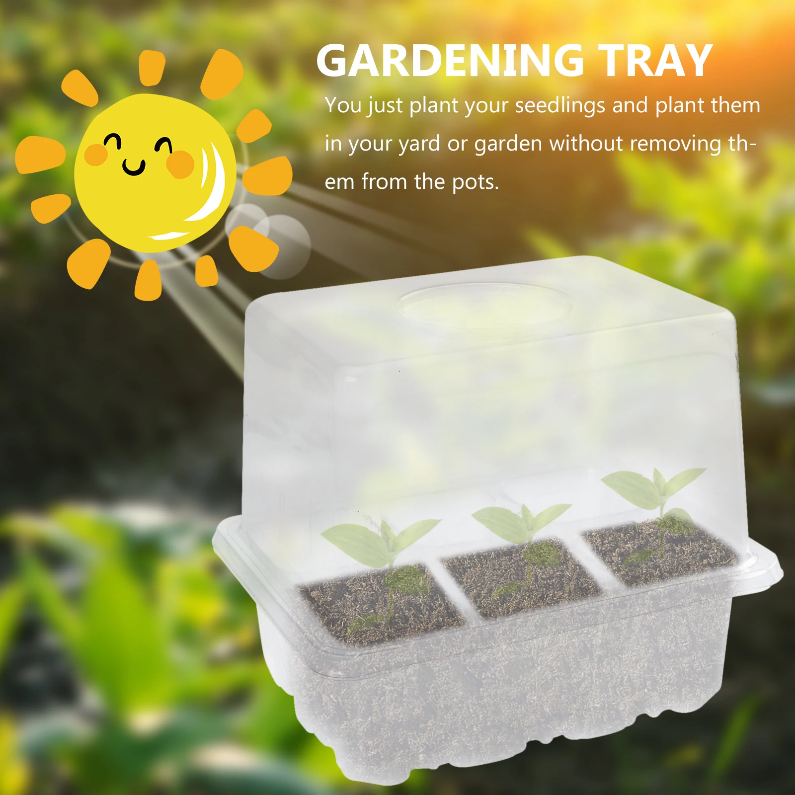 

3 Pcs Vegetable Tray Gardening Tray Germination Veggie Nursery High Quality Plastic Plant Flower Growth Box Gardening Sprouting