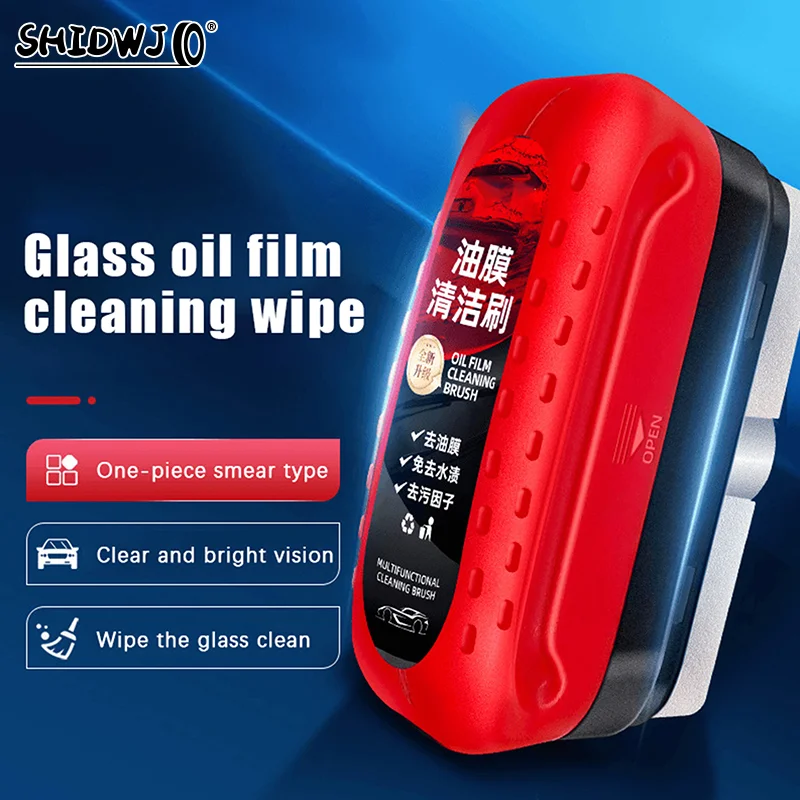 Dissolvant de film d'huile hydrophobe pour vitres de voiture, nettoyeur de film d'huile pour vitres de voiture, brosse de livres, pare-brise, 1PC