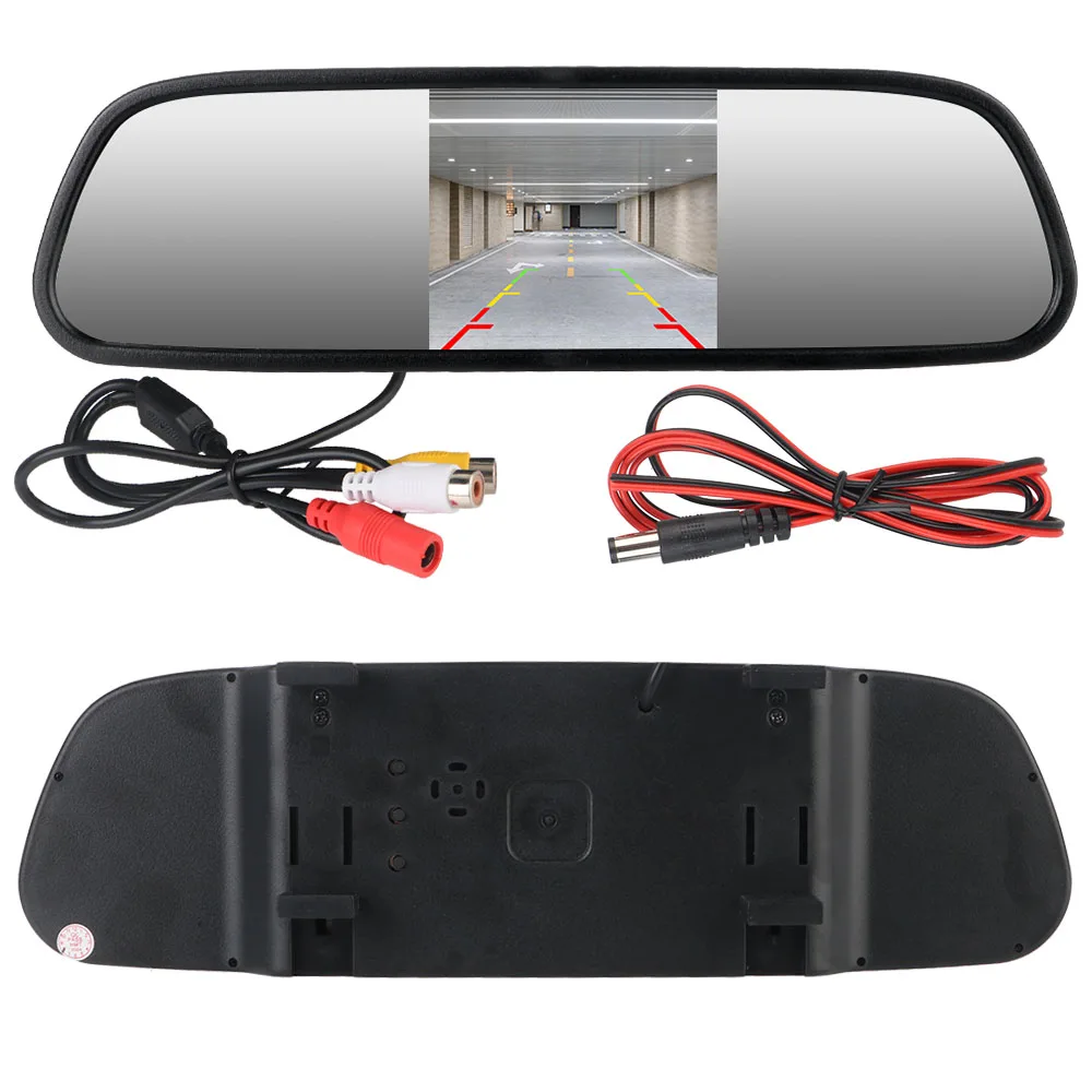 Automotive Accessories HD Video Support 6V-32V 5 Inch Screen AV1 AV2 Video Input Universal Car Rearview Mirror Display