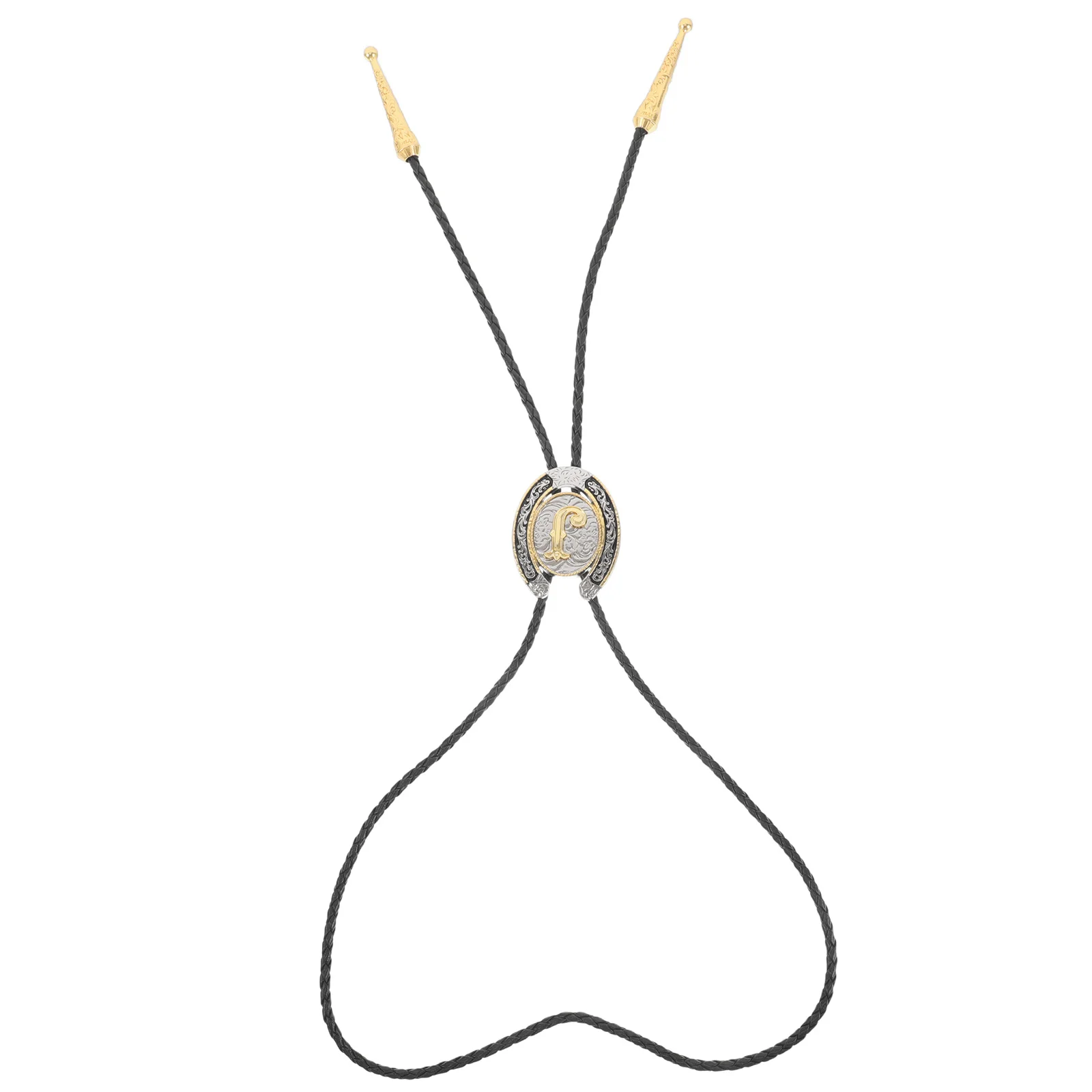 

Western Horseshoe Cowboy Necktie Durable Round U Shape Scrollwork for Cowboy Party Accessories and Western Costume