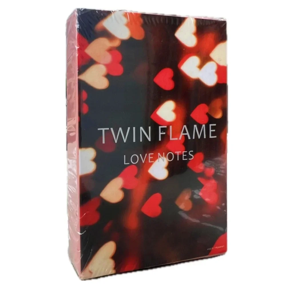 Twin Flame Love Notes oracle cards A 45 Tarot deck Messages for Love Readings, Soulmate for women girls beautiful pink color